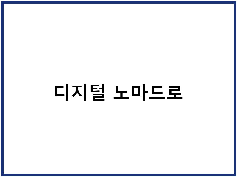 디지털 노마드로